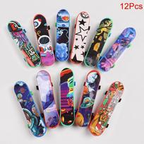 12/24pcs Finger Skateboard Toys Creative Fingertip Fingerboards Kids Boys Birthday Party Favors Pinata Fillers School Goody Gift black