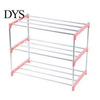 3/4 Layers Stainless Steel Shoe Rack Storage Cabinet Shelf Holder Home Organizer 3 Layers rožinė
