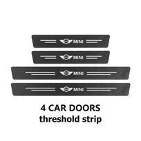 MINI automobilio durų slenksčio apsaugos apdailai Anglies Pluošto Lipdukai Countryman Clubman Cooper One JCW R56 R50 R53 R58 black