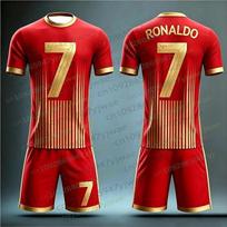 Specialus leidimas Ronaldo Nr.7 Futbolo Marškinėliai Šortai Rinkinys Moterims Vyrams Sportiniai Drabužiai Harajuku Vasaros Laisvalaikio Vaikams Marškinėlis Arba 2 Dalių Rinkinys 5XL