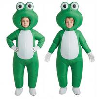 Inflatable Frog Costume, Halloween Party Cosplay Outfit for Kids Adults, Funny Blow Up Dress M žalia