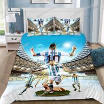 3D printed bedding set. M-messi teenage and adult duvet cover and pillowcase, singledouble, bedroom decoration, gift 140*200cm/55x79in Single/Twin 3pcs