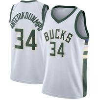 Milwaukee Bucks Giannis Antetokounmpo 34 Krepšinio marškinėliai Vyriški Siuvinėti Komandiniai Sportiniai Drabužiai Ruduo Žiema XL gray