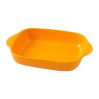 Dual-Ear Ceramic Baking Tray - Oven & Microwave Safe Gratin Dish orange