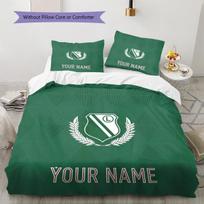 Custom Name Legia Warsaw Pattern Bedding Quilt Set  Home Decoration  Gift (1 * duvet cover + 2 * pillowcase  without core) 155x200cm