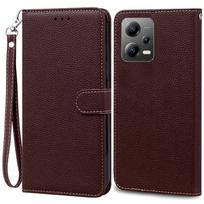 Piniginės tipo dėklas Xiaomi Poco X5 Pro 5G, dėklas Xiomi Poko Poco X5 Pro X5pro Coque, odinis telefono apsauginis krepšys 2023 For POCO X5 black