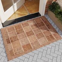 Japoniško stiliaus bambuko medvilnės aksomo durų kilimėlis, įėjimo grindų kilimėlis, sugeriantis vandenį ir pašalinantis dulkes, neslystantis guminis pagrindas 60x90cm