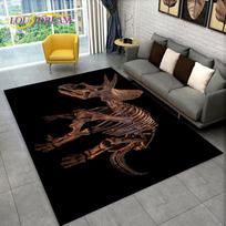 Gyvūnas Dinzauras Fosilijų Serija 3D Plotas Kilimas, Kilimas Namų Svetainei Miegamajam Sofai Prie Durų Virtuvės Dekoras, Neslystantis Grindų Kilimėlis 40x60cm(15x23in) gray