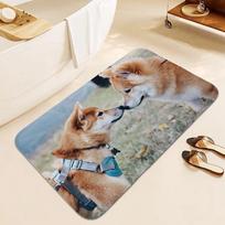 Vonios kilimėlis Shiba Inu kilimas miegamajam Durų kilimėlis įėjimo durims Svetainė Miegamojo grindų kilimas Neslystantis Moderni namų puošyba 40cm x 60cm