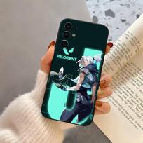 Cool Game V-Valorant J-Jett-ES Phone Case Black Silicone Soft For Samsung S25,S24,S21,S22,S23,S30,Ultra,S20,Plus,Fe,Lite Samsung S24Plus white