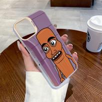 Tung tung sahur funny poster pattern Phone Case Gradient IMD Colorful Silver Suitable case for iPhone17 16 15 14 13 12 Pro Max iPhone 12 brown