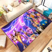 K-Pop Demon Hunters Golden Saja Boys Living Room Non-Slip Area Rug Soft Carpet for Bedroom Playroom Sofa,Home Decor Doormat 40x60cm blue