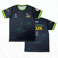 WBC Muay Thai 3D spausdinimo vyriški marškinėliai Šaunūs sportiniai mados gatvės drabužiai Trumpomis rankovėmis Vasaros MMA bokso treniruočių uniforma Vyriški viršutiniai drabužiai S black