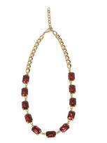 Addicted2 Grandinėlė 'Pax collana placcata oro con cristalli Swarovski rossi' auksas / tamsiai raudona