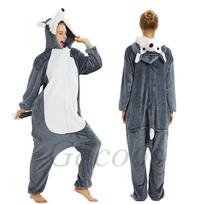 Gyvūnas Kiškis Liūtas Vilkas Tigras Helovino Kostiumai Kigurumi Suaugusiųjų Kombinezonai Vaikų Cosplay Drabužiai Moterys Vyrai Anime Vienas Gabalas Kombinezonas S (Height 148-158CM) black