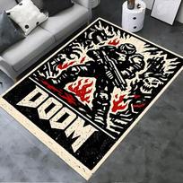 DOOM The Dark Ages Carpet Rug for Living Room Bedroom Home Sofa Decoration,Kids play Non-slip Floor Mat 70x100cm( 27x39in ) black