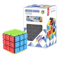 3X3 Brick Speed Cube With Building Blocks, Mini Toy Included, Compatible With  Cube, Educational Toy gray