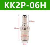Kk2P/Kk2S-04H-06H-04E-06E Traechėjos greitoji jungtis Pneumatinis vienpusis movas Žalvaris PU žarnos vamzdžio jungtis KK2P-04H Male