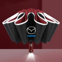 Automatinis skėtis su LED atspindinčia juosta Lietaus vėjo skėtis Mazda 3 bk bl 323 Axela Atenza CX-3 CX-4 CX5 CX-7 raudona