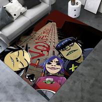 Gorillaz Carpet Rug for Living Room Bedroom Home Sofa Decoration,Kids play Non-slip Floor Mat 70x100cm( 27x39in ) black