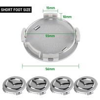 4 vnt. 56 mm automobilio ratlankių centriniai dangteliai Auto stebulės dangtelis Modifikavimo priedai Mazda 2 3 5 6 Axela Atenza 6 CX-3 CX-4 CX 5 CX-7 CX-8 CX-9 For mazda&4pcs gray