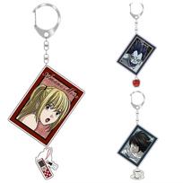 Anime Death Note Acrylic Keychain Model Cosplay Characters Ornament Accessories Goods Collection Gifts Charm Gifts Acrylic gray