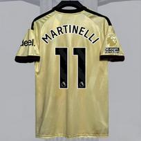 Arsenal 2023-24 Home Premier League Champion Soccer Jersey Fan Edition Saka Degaard Small beige