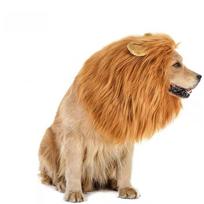 Funny Design Lion Mane Wig Hat With Ears Dog Costume Hat Cute Pet Photo Prop Hat  For Pets L
