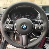 DIY Microfiber Leather Car Steering Wheel Cover For BMW M Sport F06 F10 F15 F16 F20 F21 F25 F30 F32gt F80 F82 X1 X3 x5 Red Thread
