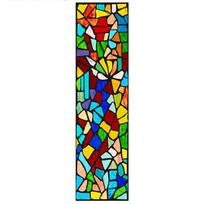 Vitražo langų plėvelė nepermatoma matinė Privatumo apsauga Daugkartinio naudojimo nuimama namų dekoro bažnyčios lango danga 40cm x 120cm