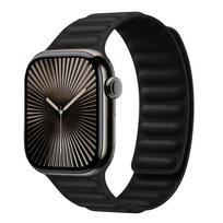 Smulkiai austas dirželis Apple Watch juostai 49mm 44mm 46mm 45mm 41 42mm Originalus magnetinis apyrankės dirželis iWatch Series 10 9 SE 8 7 6 5 Ultra2 S10-46 42 44 45 49mm juoda