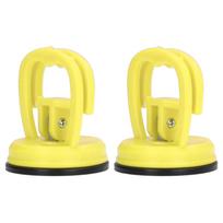 2pcs Suction Cup Puller Big Pull One Hand Buckle Suction Cup Lifter for Ceramic Tile Car Shell geltona