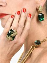 Addicted2 Auskarai 'Armonia orecchini con cristallo Swarovski verde e motivo rana' auksas / tamsiai žalia
