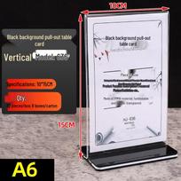 Black Acrylic Vertical Table Tent Sign Holder white