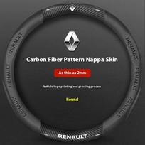 Ratų gaubtai automobilio anglies pluošto odinis vairo gaubtas, skirtas „Renault Talisman Laguna Sandero Scenic Kadjar Captur Clio KWID Megane“