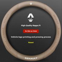 Ratų gaubtai automobilio anglies pluošto odinis vairo gaubtas, skirtas „Renault Talisman Laguna Sandero Scenic Kadjar Captur Clio KWID Megane“ gray