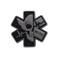 Cross-Border Rescue PVC Rubber Patch: EMT Loud Scream, Hot Girl Doctor, Quick Hook-and-Loop Arm Patch gray