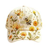 Dragonfly Floral Print Ladies Embroidered Floral Baseball Cap 2D Digital Print Adjustable Baseball Caps for Women UK Casual Hat One Size brown