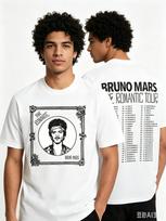 2026 Summer The Romantic Tour Tee Bruno Mars Newest Date Tour T-shirt Y2K Streetwear Fashion Casual Cotton Comfort Loose Ins Tops M black