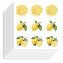 20sheets Self-Adhesive Paper Decorative Stickers for Party Decorative Presents Sealing Lemon 90x90mm Stickers: 25mm 9pcs/sheet beige