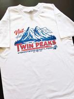 T shirt Visit Twin Peaks Explore the Wilderness cult 90's Tv Series David Lynch Film Cinema Ghost Wood Forest Winter Mood Mountain shirt 130 white