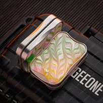 Edc Peacock Aura Liquid Sand Fidget Slider Metal Fidget Spinner Card Push Fidget Gear Gadget Stress Relief Anti Anxiety Gift white