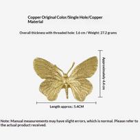 Retro Butterfly/Dragonfly Brass Handle Furniture Hardware Vintage Cabinet Door Knobs Single Hole Gold Wardrobe Drawer Pulls A2
