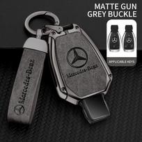 Automobilio rakto dėklas Fob dangtelis Mercedes Benz A B C E klasėms GLS GLA GLK GLC CLS CLA SLK W203 W204 W205 W212 W463 W176 C180 GLK300 AMG gray