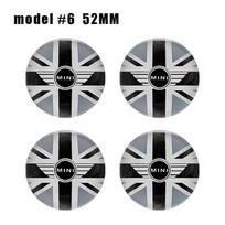 52mm 54mm Automobilio ratlankio centrinės dalies lipdukai MINI R55 R56 F55 F56 R57 R58 R59 Cooper JCW Clubman Countryman ratlankio dangtelių priedai gray