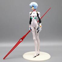 23Cm Rei Ayanami Action Figure With Spear Of Longinus Eva Neon Genesis Evangelion Anime Collectible Model Toy Gift For Fans white