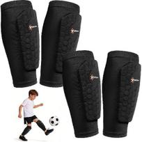 2 Pairs Lightweight Soccer Shin Guards for Kids Youth Adult Small