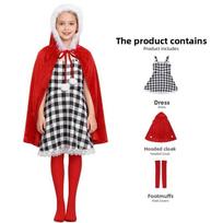 Kaip Grinčas Kalėdas pavogė Cindy Cosplay kostiumas mergaitėms iš minkšto poliesterio audinio šventiniam pasirodymui Adult 2XL red