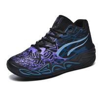 255 men's basketball shoes medium and high-top mesh cloth colorful mandarin duck sports shoes spring and autumn training shoes basketball boots 43