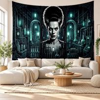 Bride of Frankenstein Wall Tapestry Home Decor Hanging Cloth Art Background Tapestry for Bedroom 180cmx230cm
